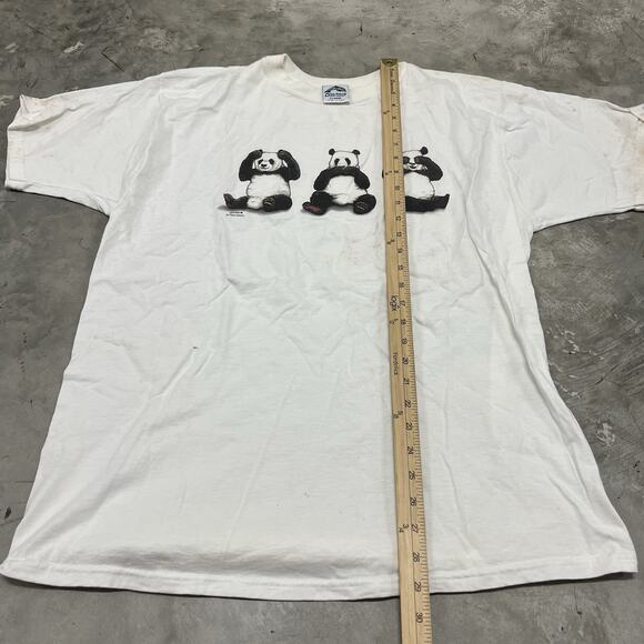 Vintage 90s Panda Royce Dolphin Trading Co T-Shirt Size XL USAMade Single - Picture 2 of 7